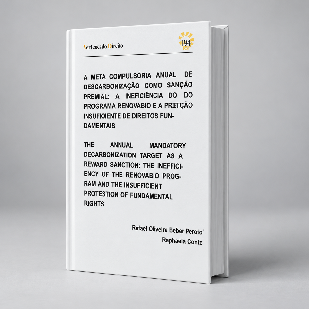 Livro branco em estúdio cinza